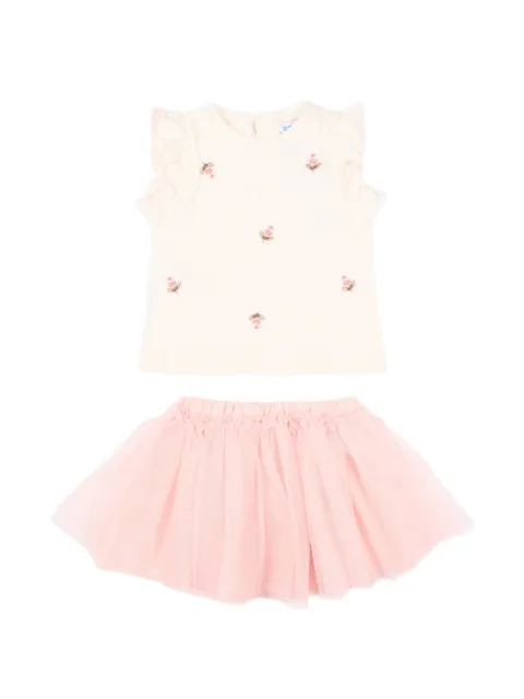 Mayoral floral-print skirt set