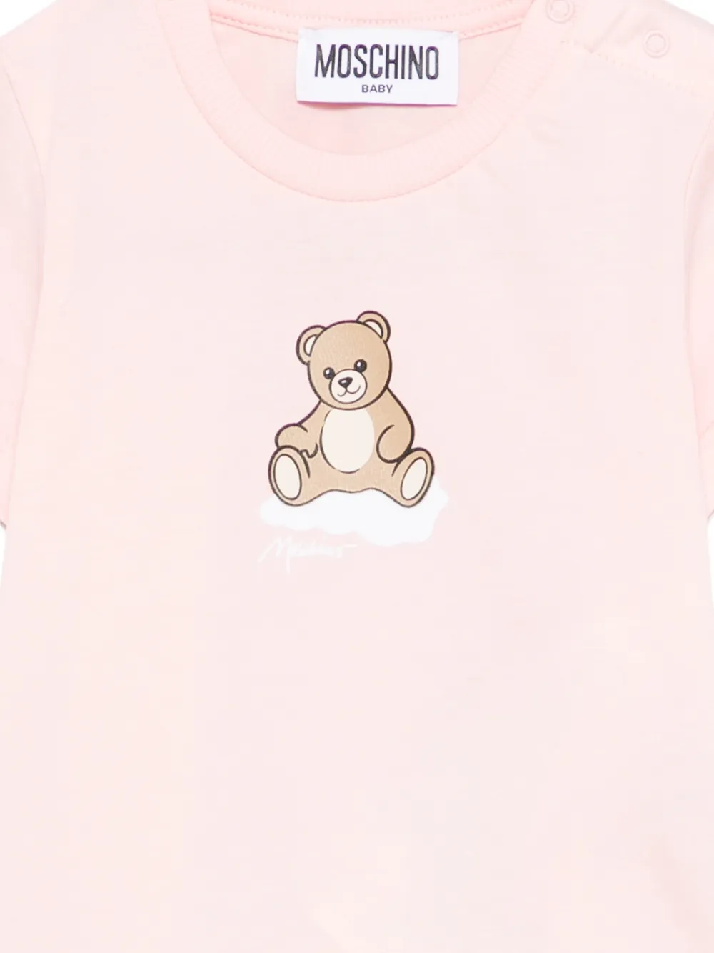 Moschino Kids T-shirt met teddybeerprint Roze