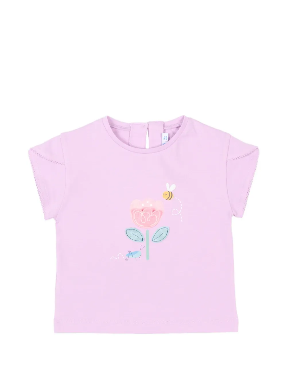 Mayoral T-shirt met bloe -applicatie Paars