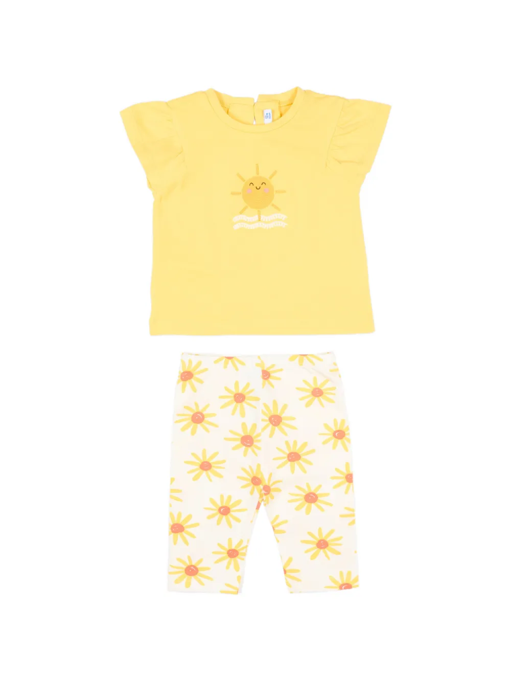 Mayoral ruffled floral-print leggings set - Giallo