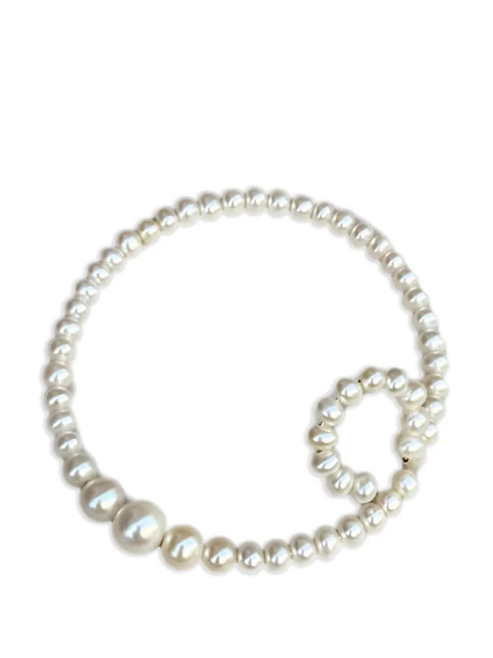 Saskia Diez double pearl earcuff - Toni neutri