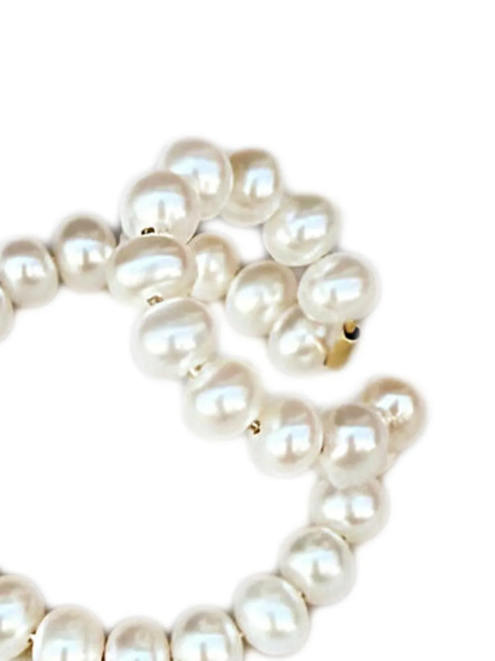  Saskia Diez Double Pearl Earcuff - Neutrals 