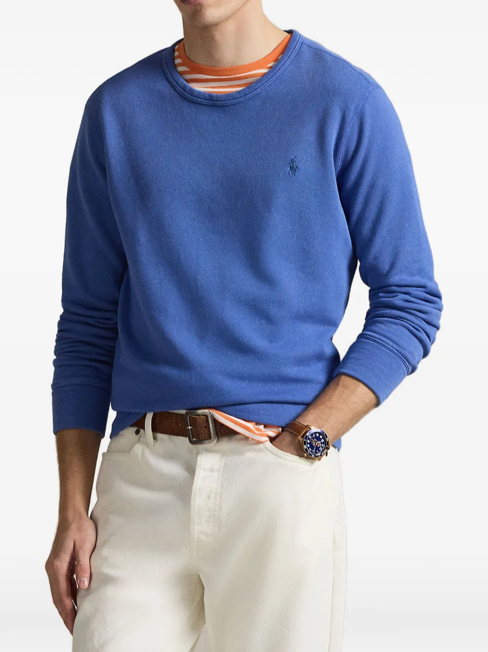 Polo Ralph Lauren Spa Terry sweater met geborduurd logo Blauw
