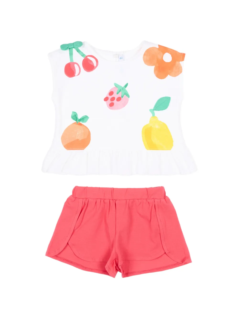 Mayoral fruit-print shorts set - Rosa