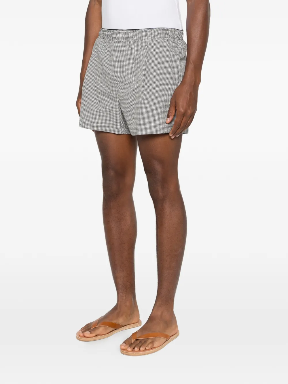 OUR LEGACY Geruite shorts Zwart