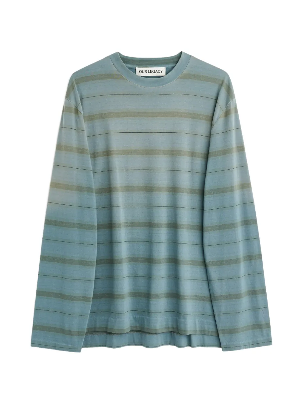 OUR LEGACY striped long-sleeves T-shirt - Blu