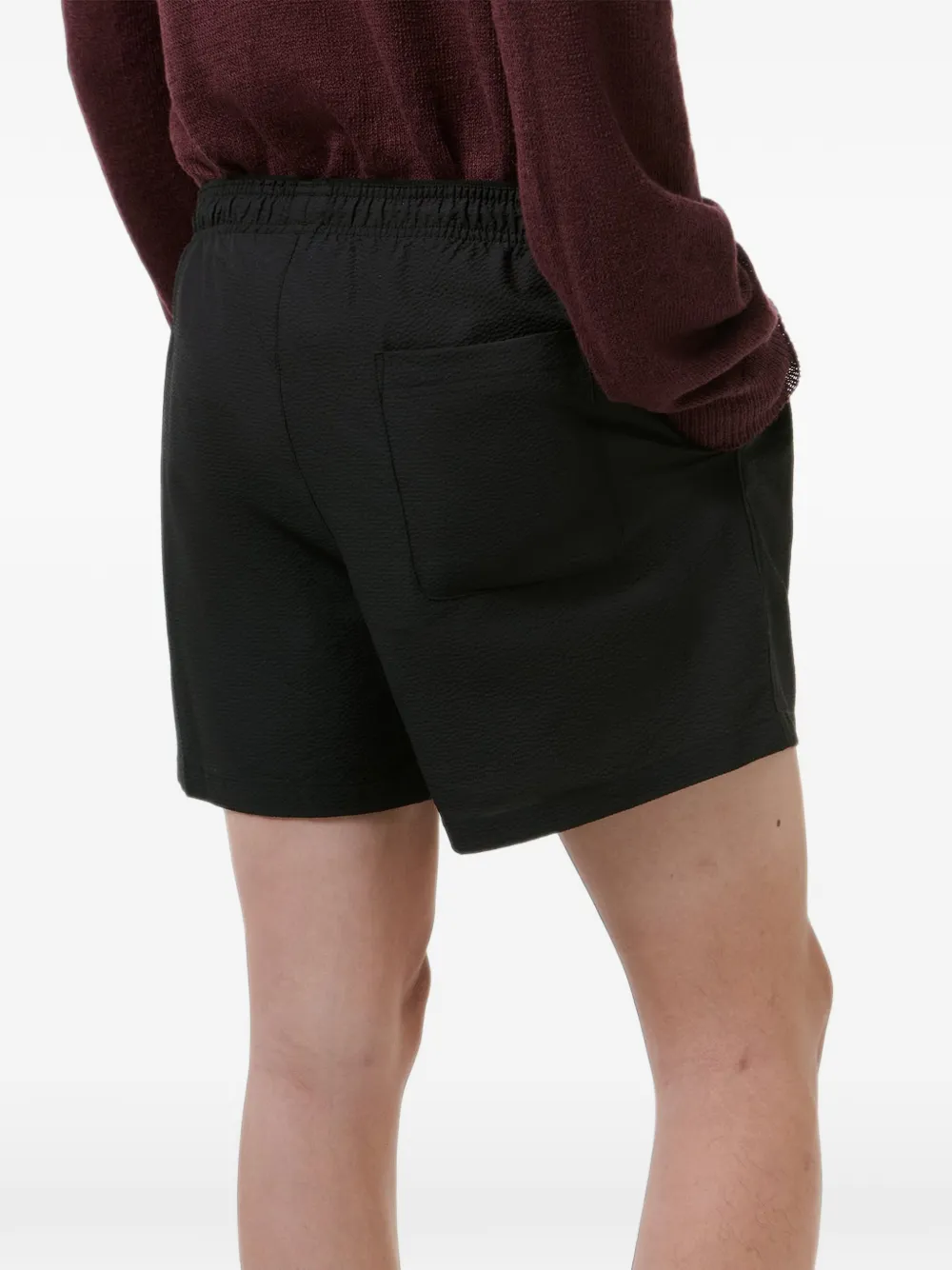 OUR LEGACY Seersucker shorts met plooien Zwart