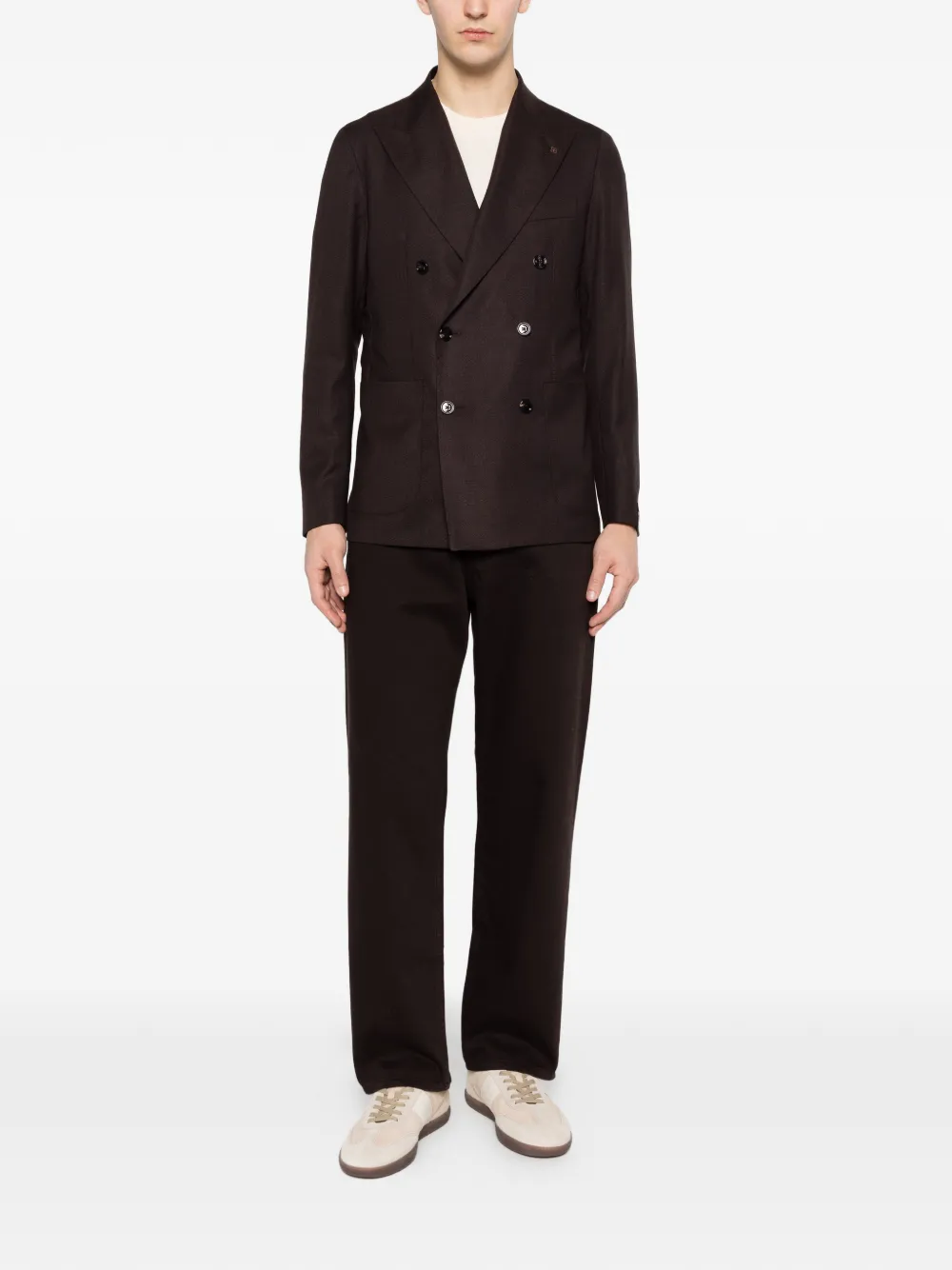 Tagliatore Blazer met dubbele rij knopen Bruin