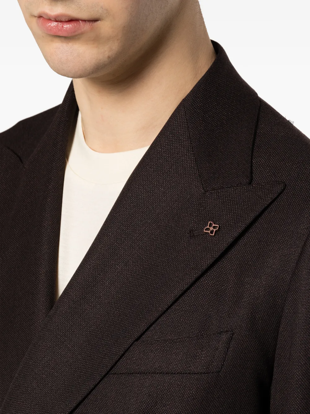 Tagliatore Blazer met dubbele rij knopen Bruin