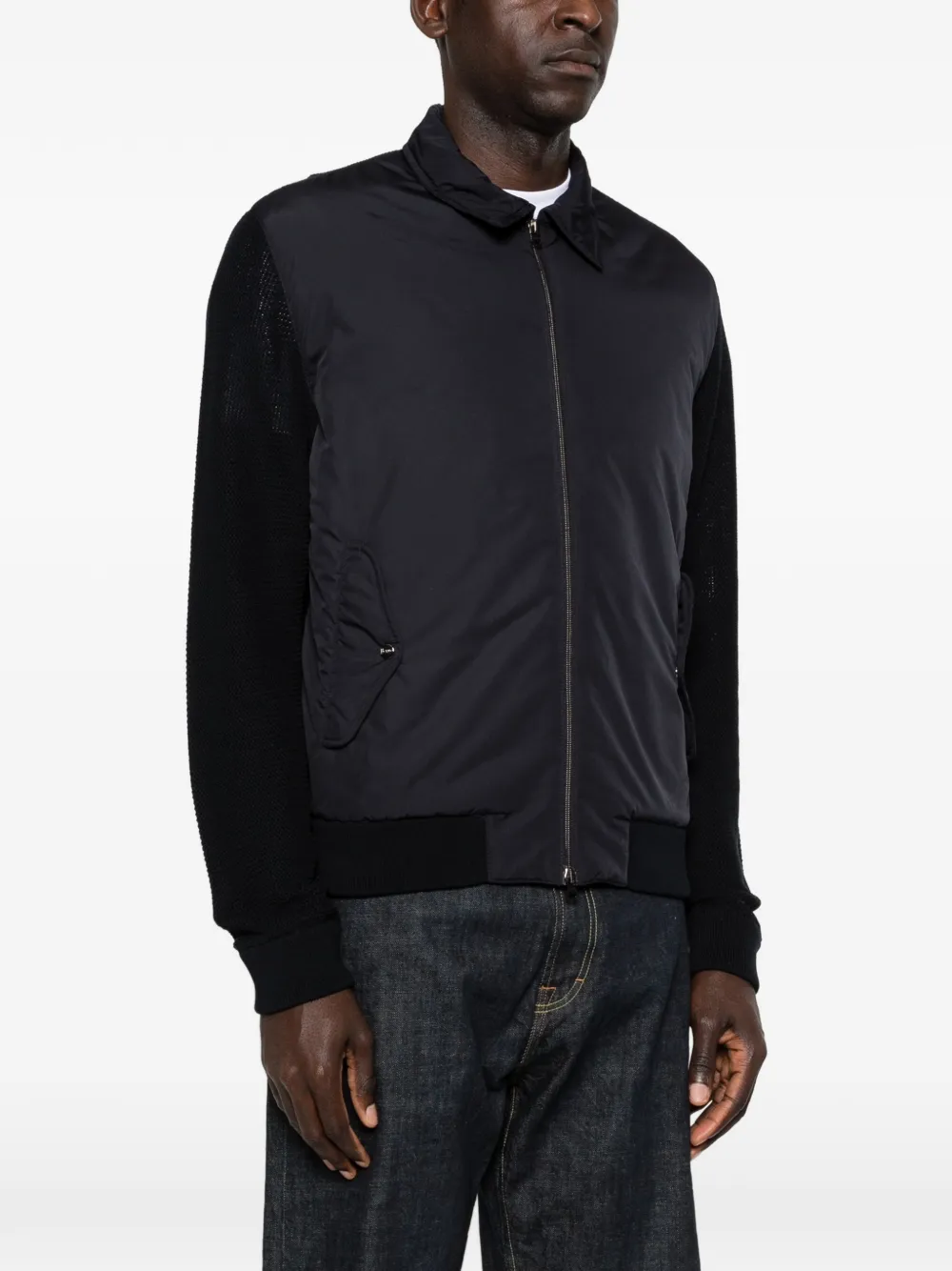  Herno Zip-up Cardigan - Blue 