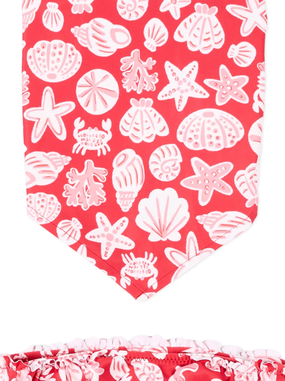  Mayoral Ruffled Printed Bikini Set - Red 
