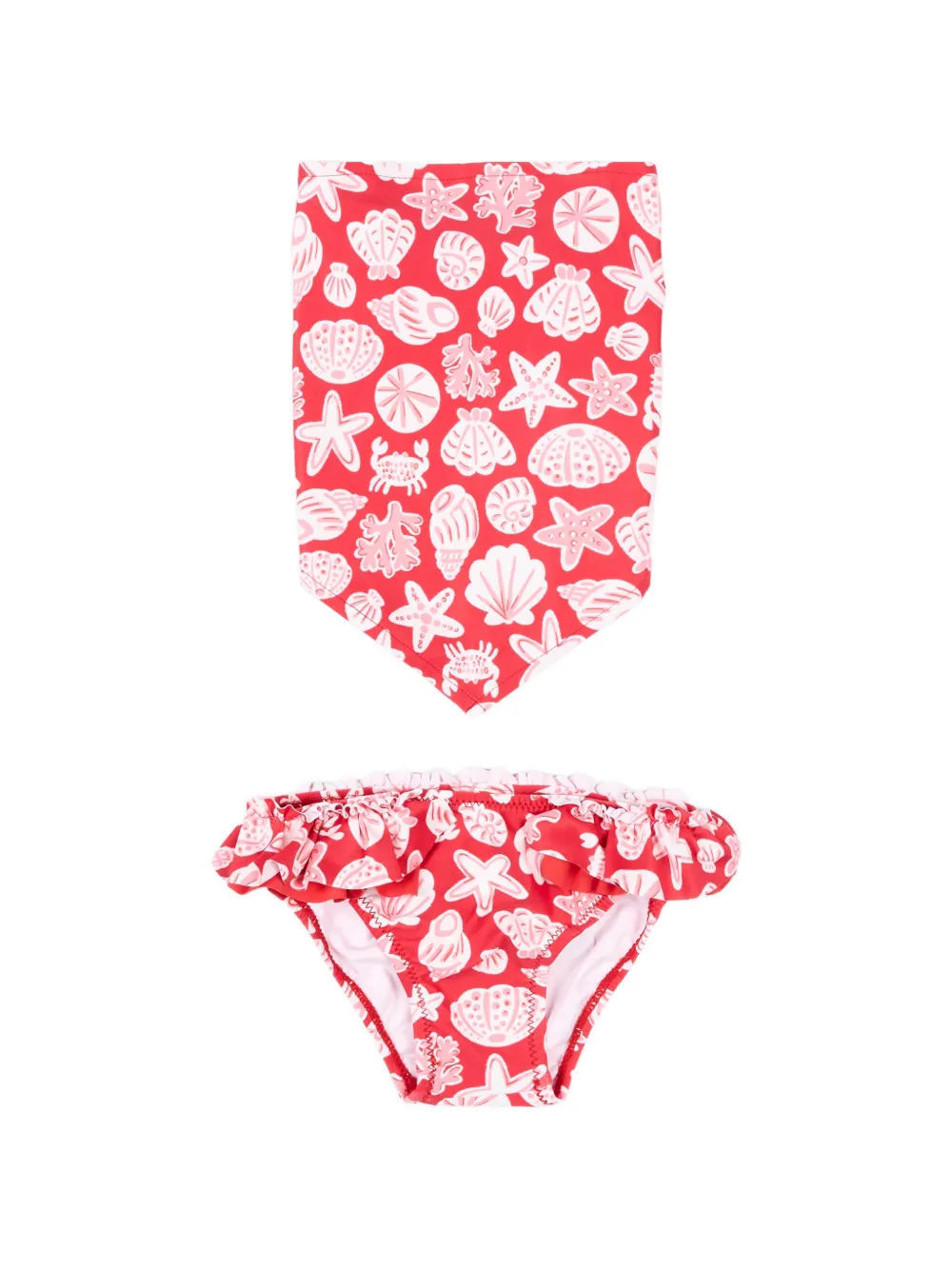 Mayoral ruffled printed bikini - Rosso