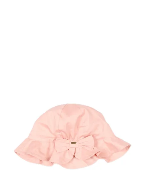 Mayoral ruffled bow-detail hat