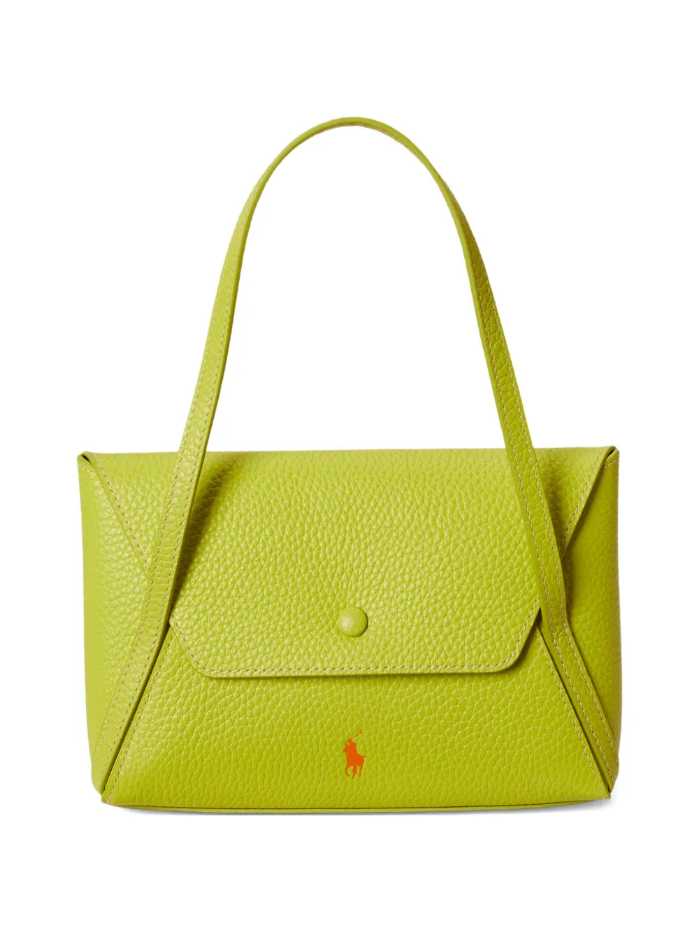 Polo Ralph Lauren mini pebble-leather tote bag - Verde