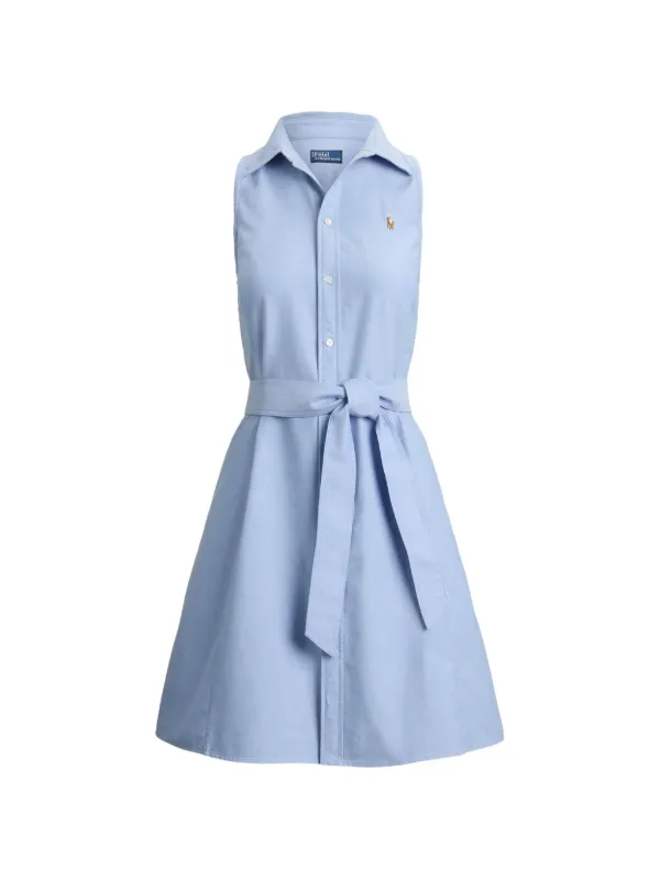 ralph lauren blue white dress Polo Belted Sleeveless Shirt | Sherri Hill 56763 Miss return-and-exchange Size:M (B:36/W:29) this Striped Cotton Poplin