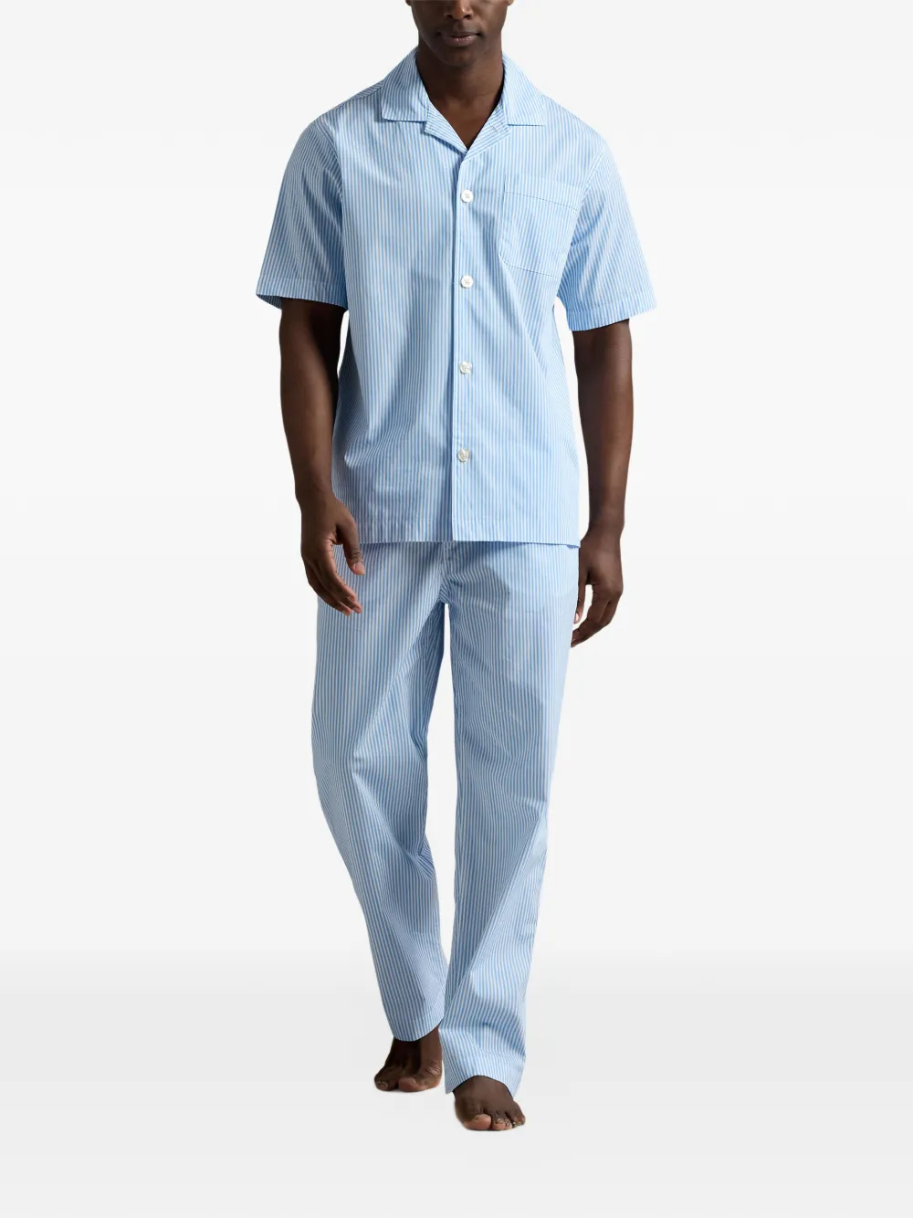 Polo Ralph Lauren Gestreepte lounge broek met trekkoord Blauw
