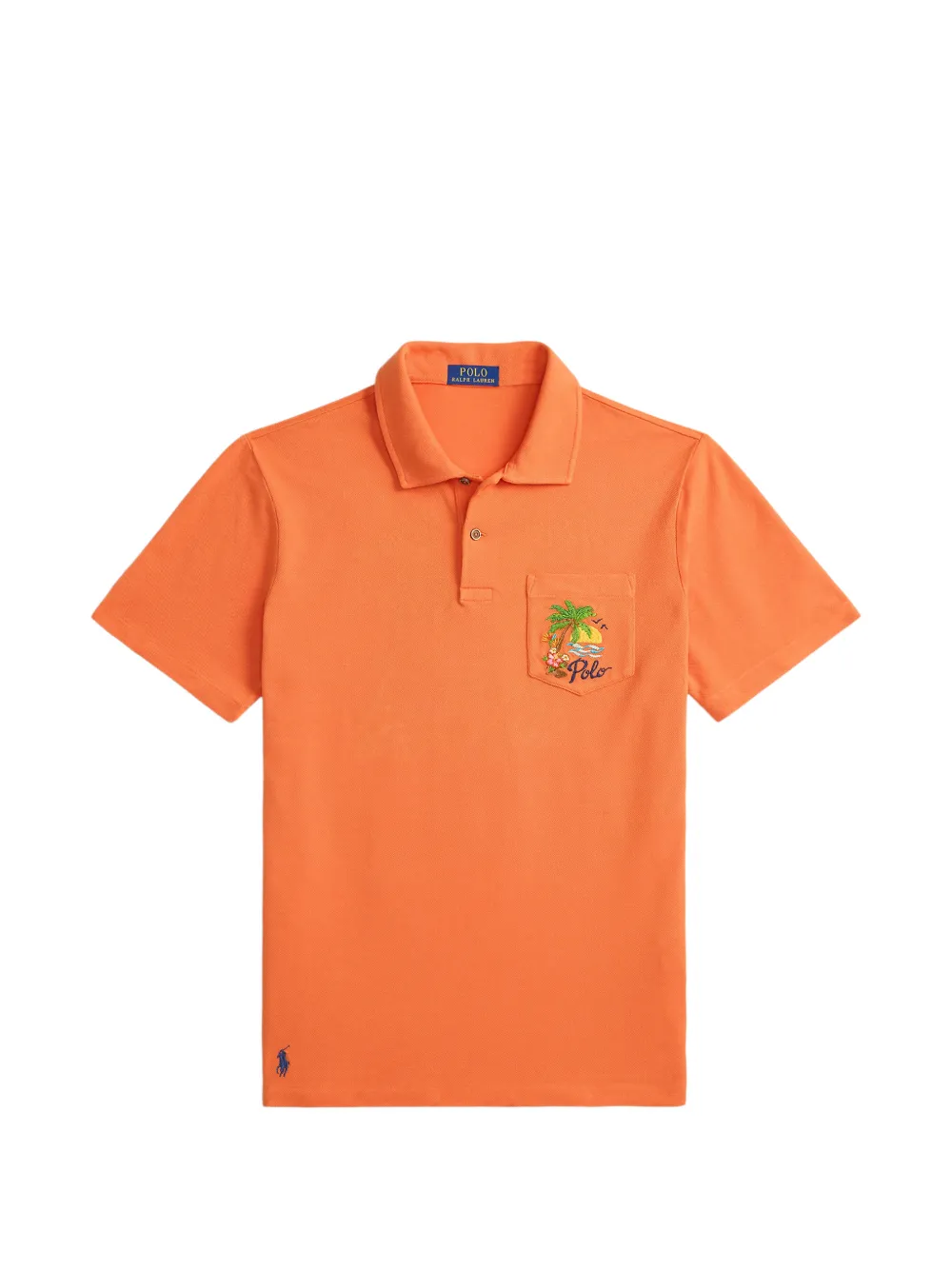 Polo Ralph Lauren embroidered-pocket polo shirt - Arancione