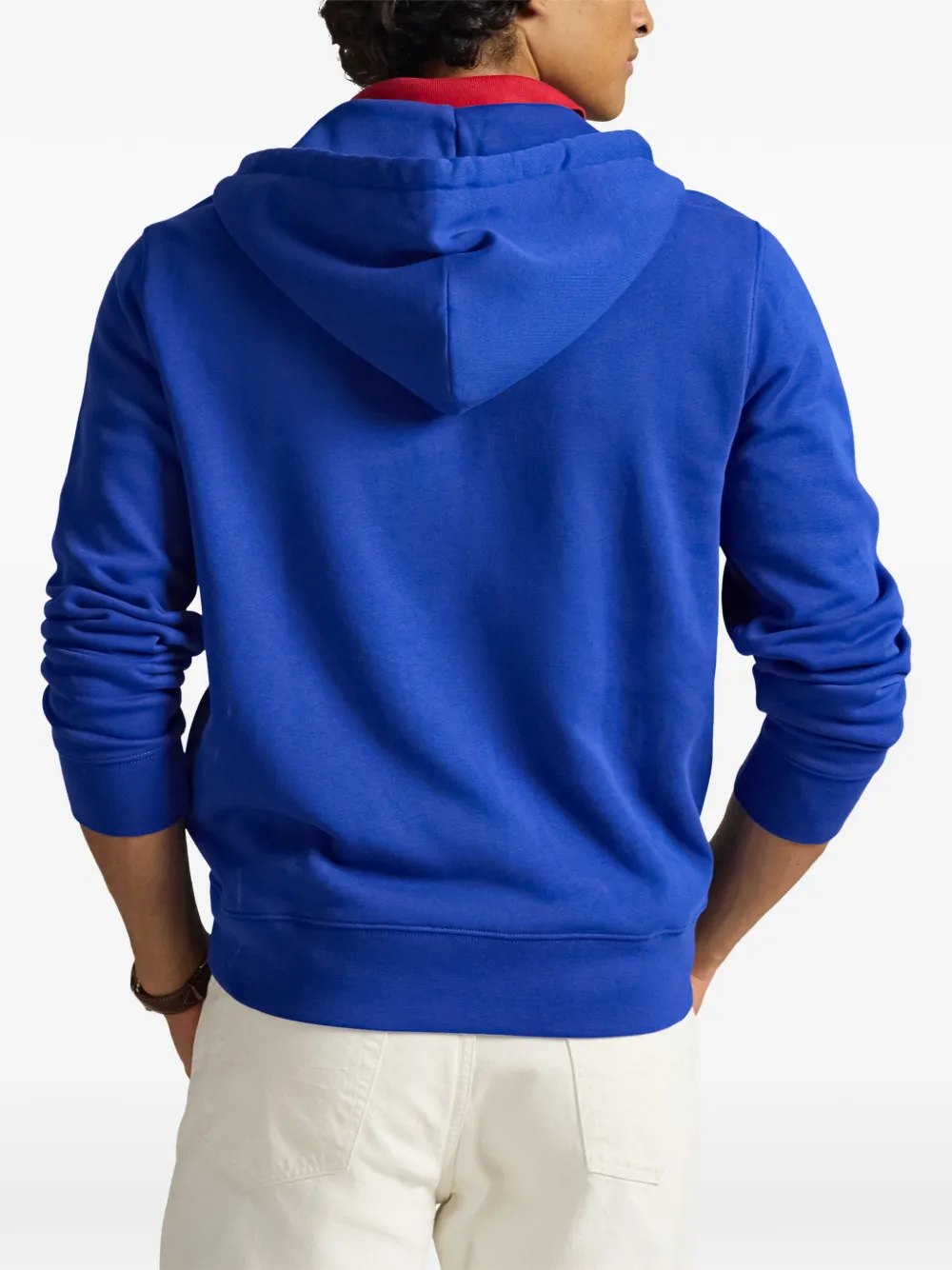 Polo Ralph Lauren Hoodie met geborduurde beer en rits Blauw