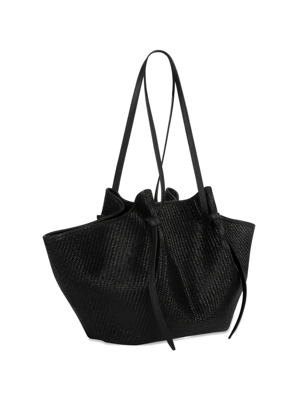 Yuzefi large Mochi leather shoulder bag - Nero