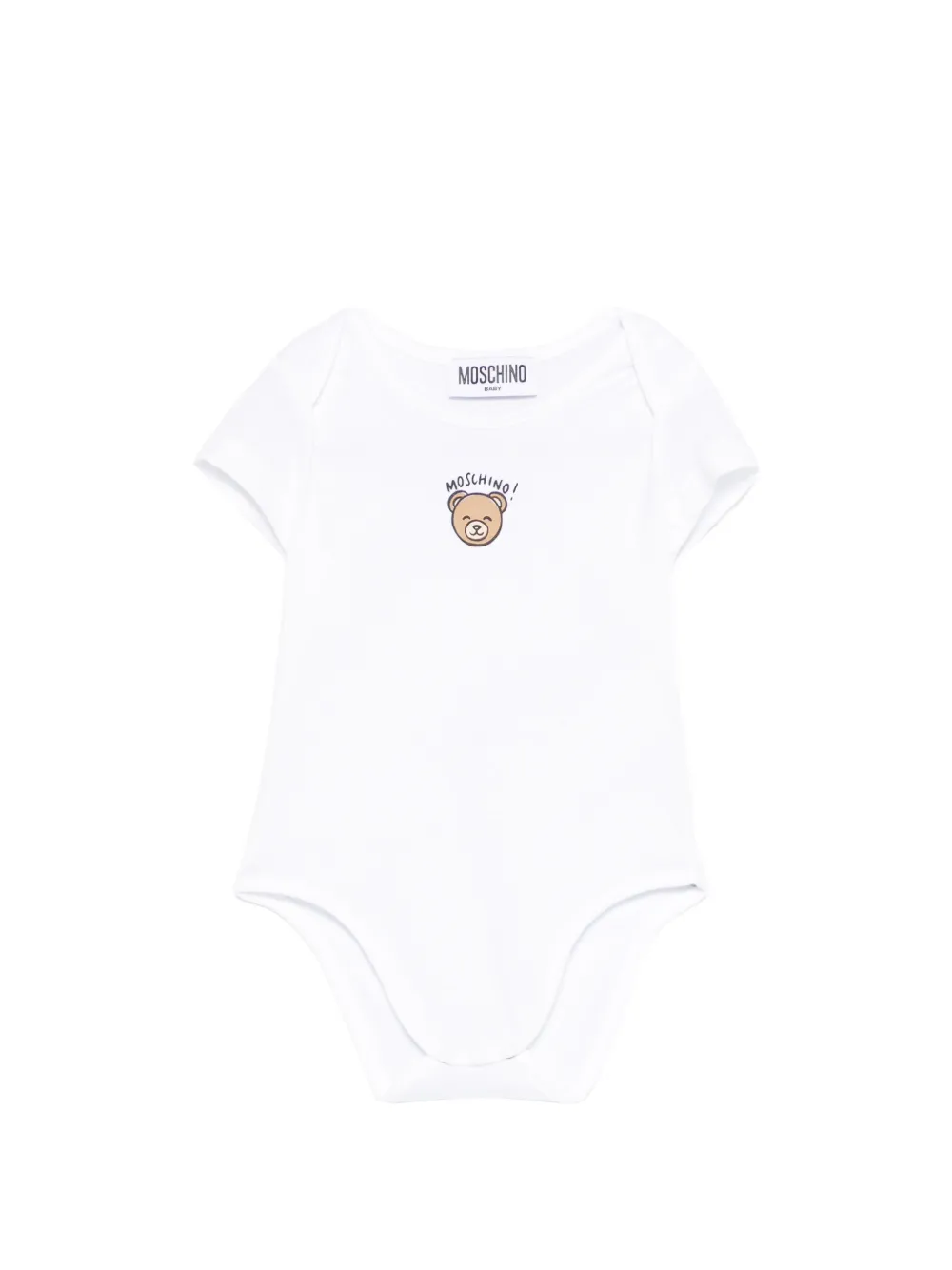 Moschino Kids short-sleeve teddy babygrow - Weiß