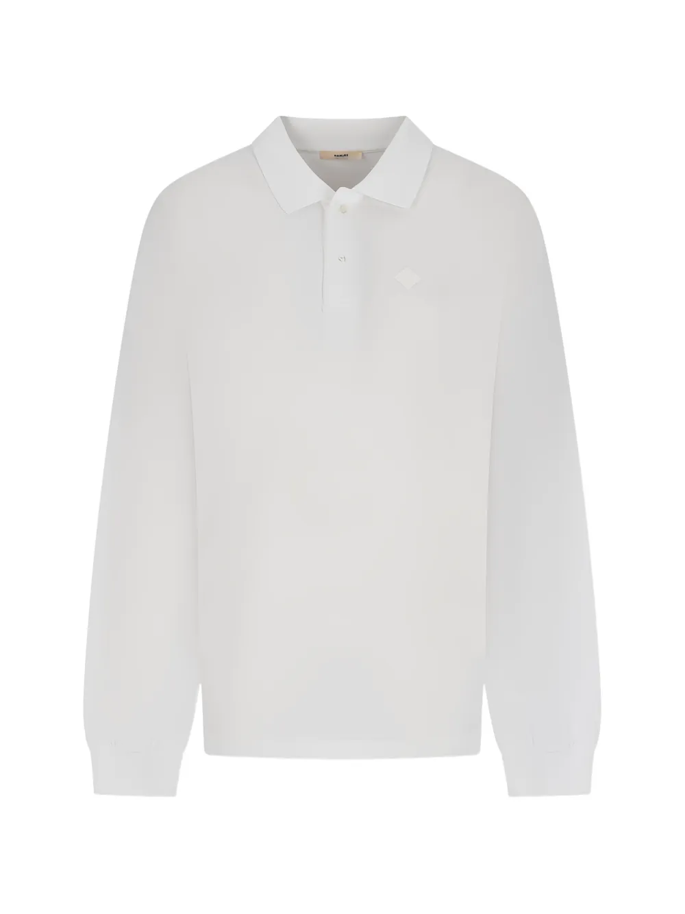 Haikure Freddie Long-sleeve Polo Top In White