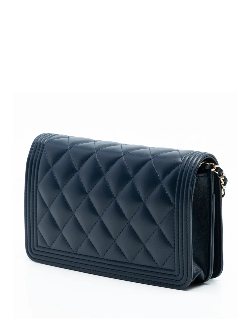 2016-2017 Quilted Lambskin Boy Wallet On Chain Crossbody Bag