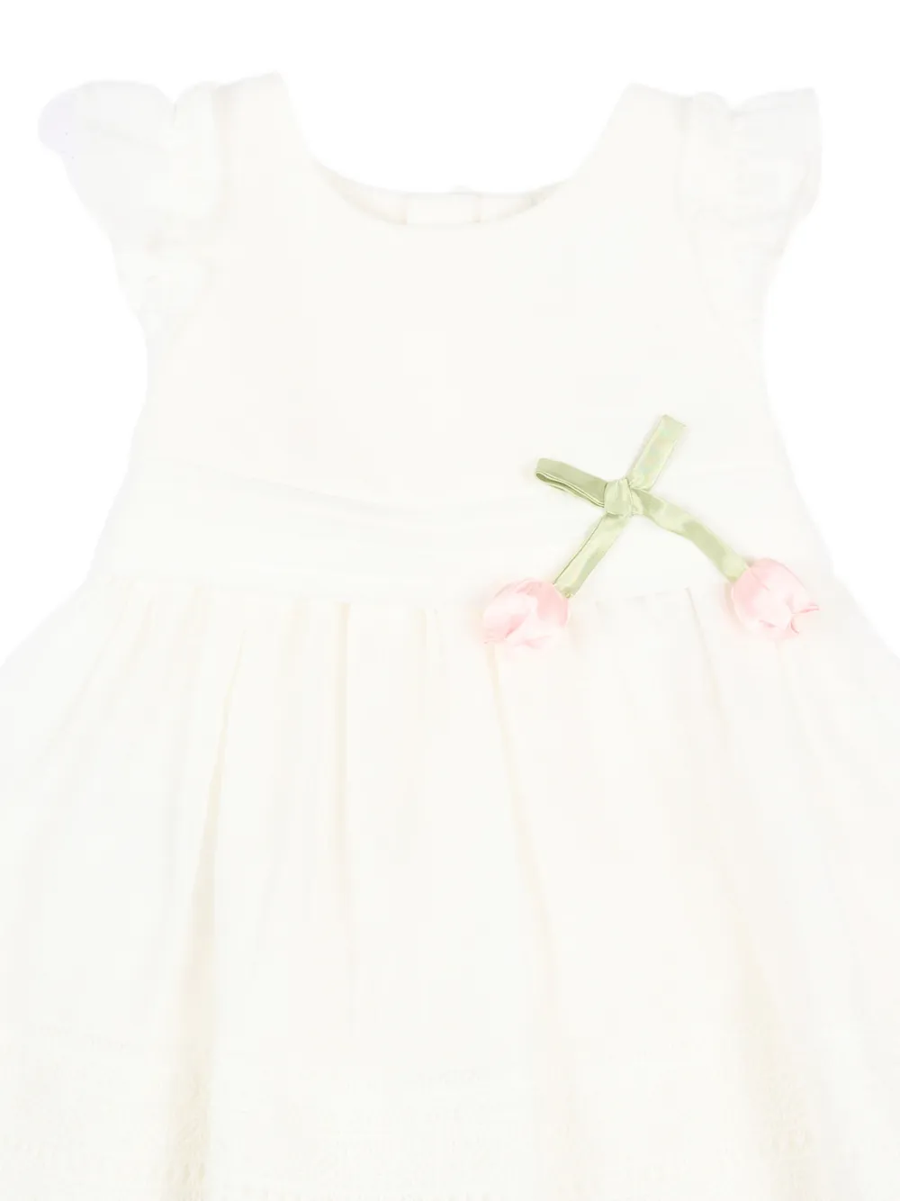 Mayoral Ruffled Floral Dress - Neutrals 
