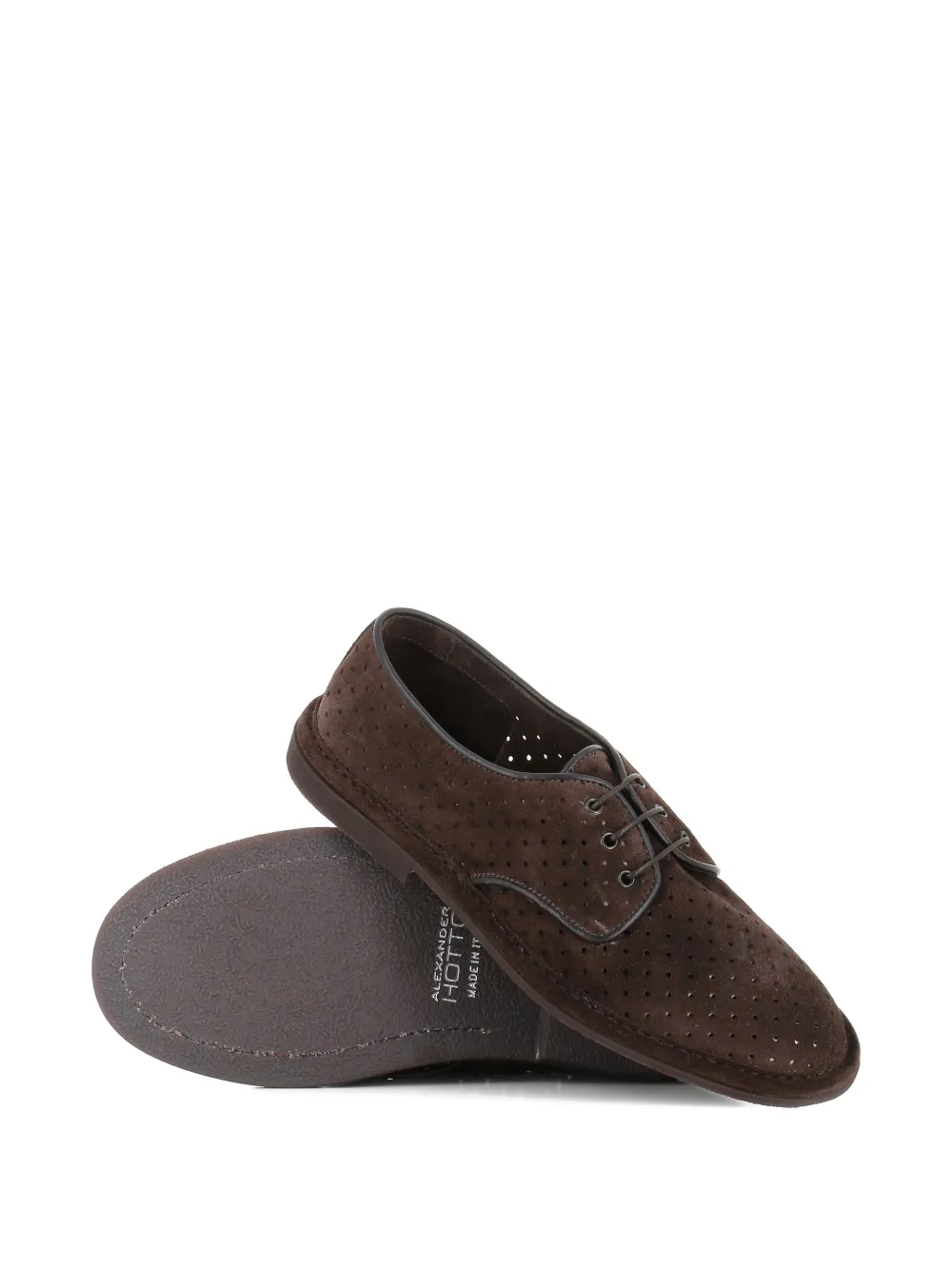 Alexander Hotto Derby schoenen met geperforeerde details Bruin
