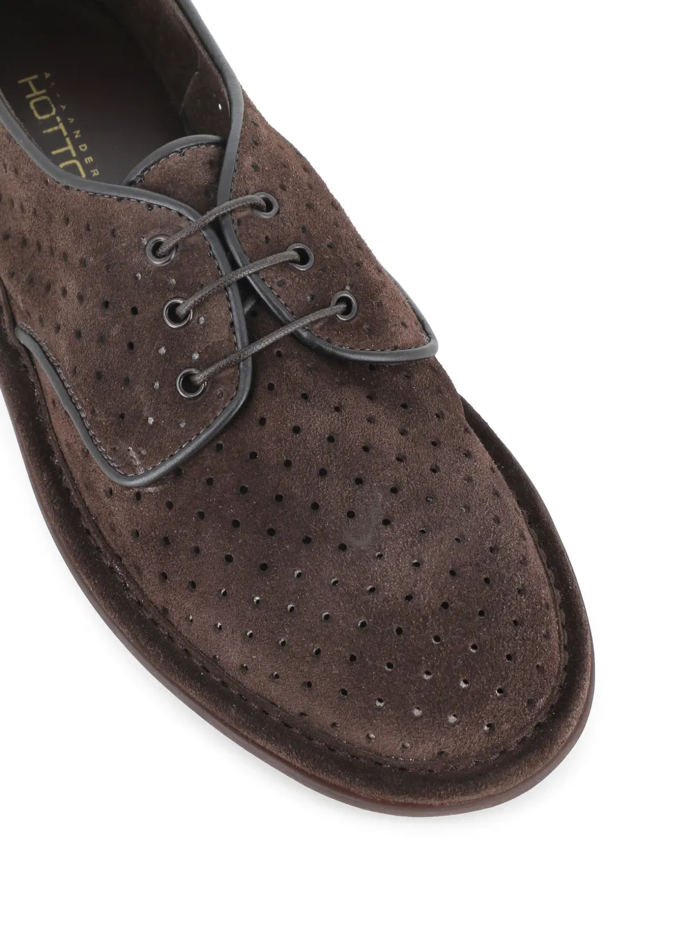 Alexander Hotto Derby schoenen met geperforeerde details Bruin