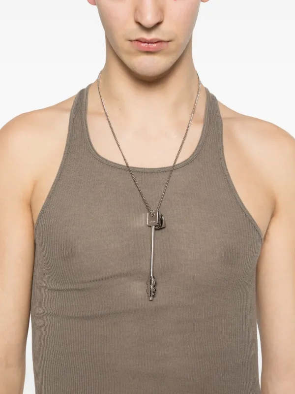 Rick Owens リブ タンクトップ | グレー | FARFETCH JP