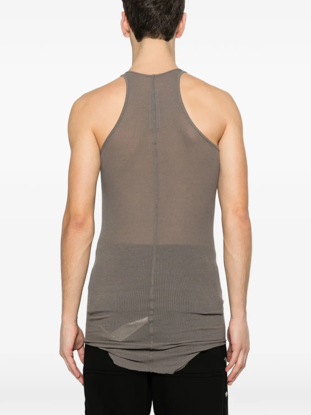 Rick Owens Geribbelde tanktop Grijs