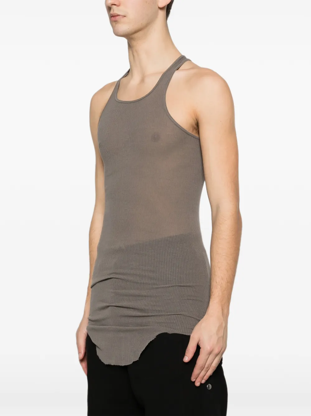 リックオウエンス / Ribbed Tank Top / DUST / XL Rick Owens Ribbed Tank | Grey | FARFETCH