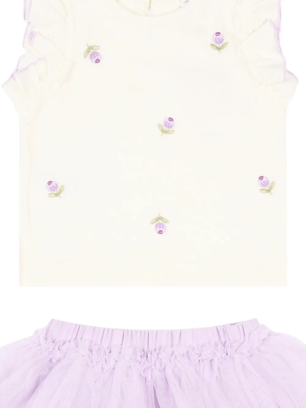  Mayoral Floral-print Skirt Set - Purple 