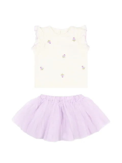 Mayoral Set aus Oberteil und Rock mit Blumen-Print