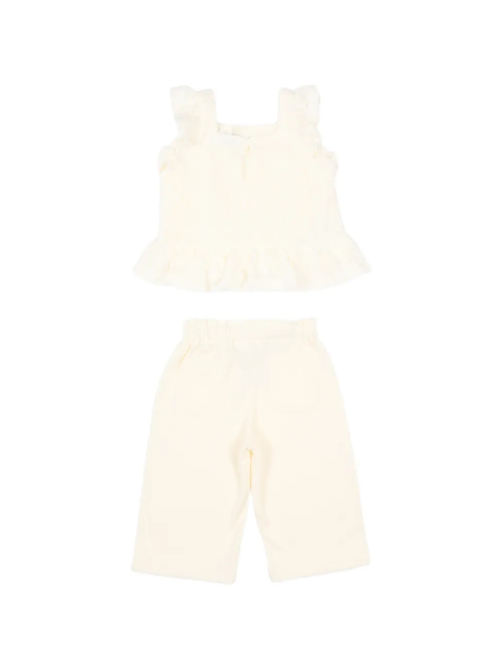  Mayoral Ruffled Trousers Set - Neutrals 