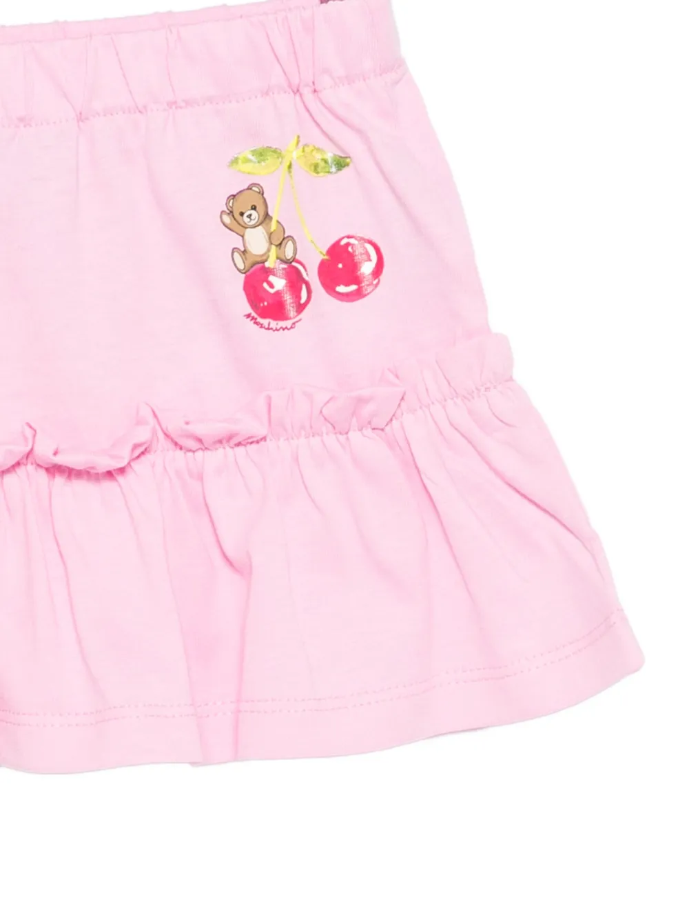 Moschino Kids Rokmet ruches en kersenprint Roze