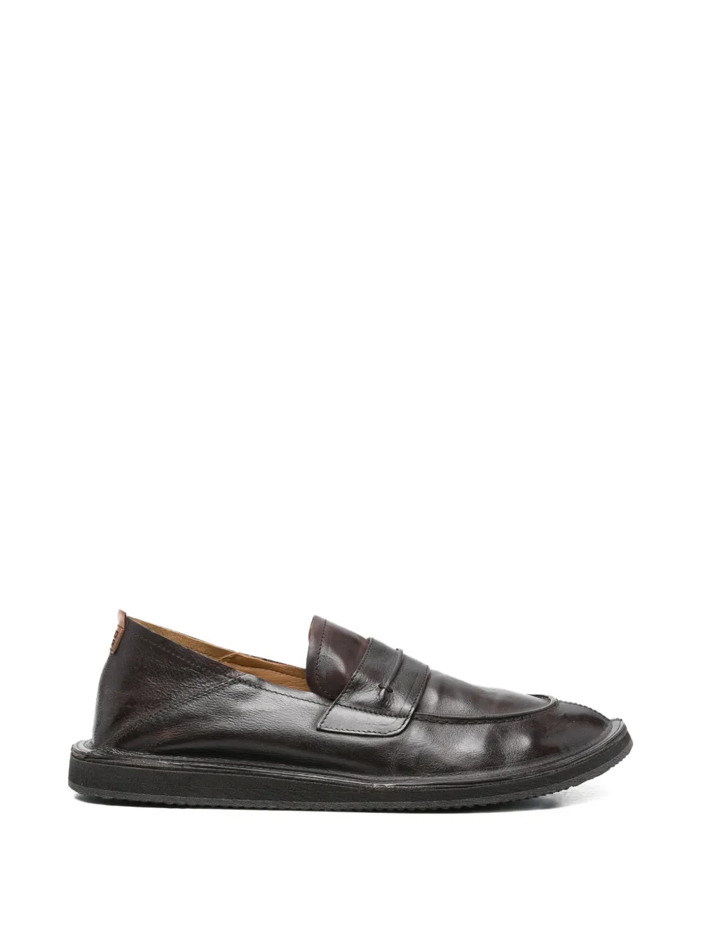 Moma leather loafers - Marrone