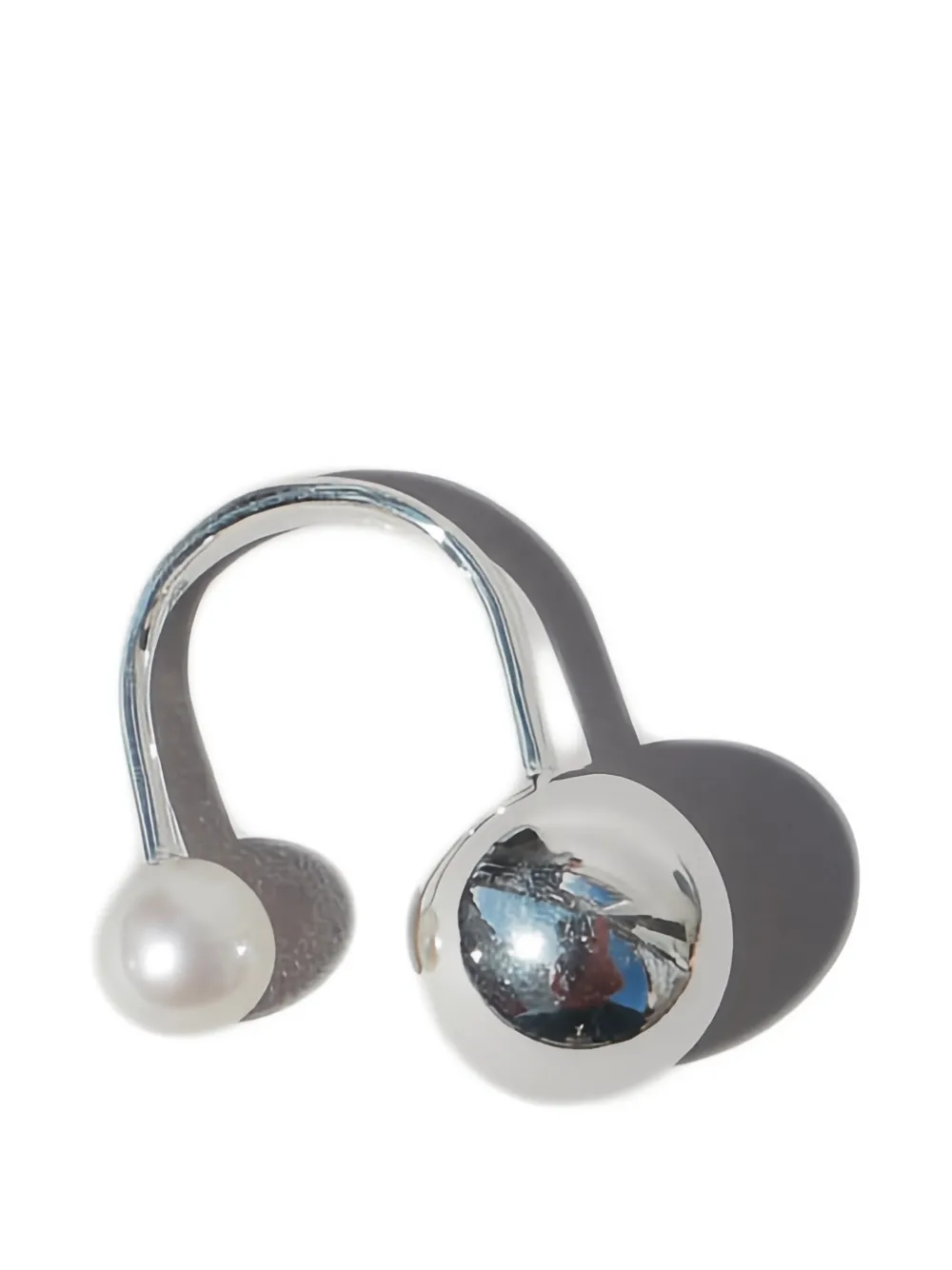 Saskia Diez pearl detail sling ring - Argento