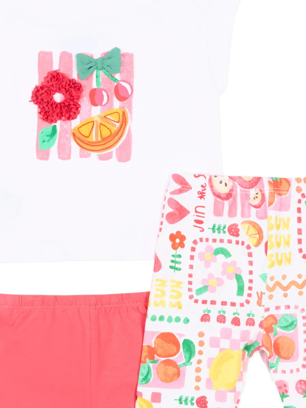 Mayoral T-shirt en legging met applicatie Roze