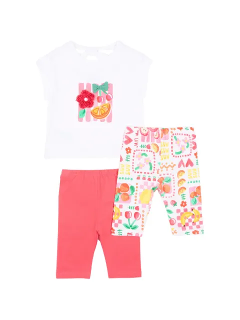 Mayoral appliqué t-shirt and leggings set (set of three)
