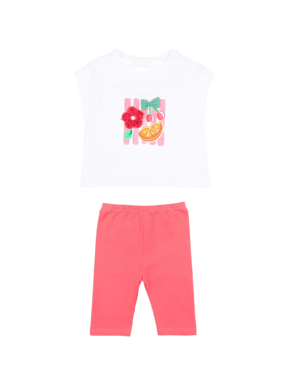 Mayoral T-shirt en legging met applicatie Roze