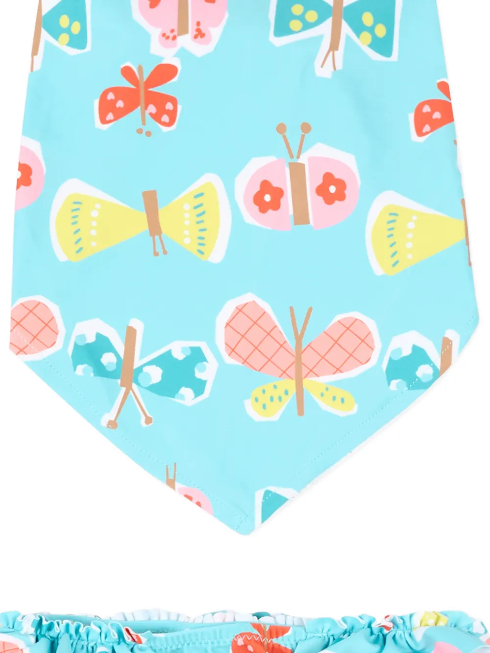 Mayoral Bikini met vlinderprint en ruches Blauw