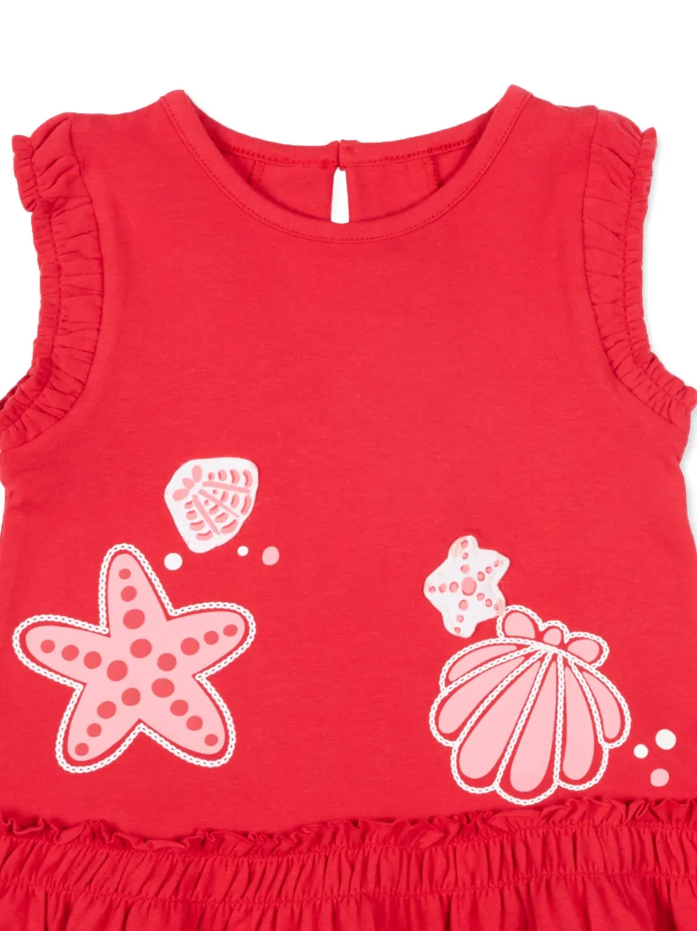 Mayoral Mini-jurk met ruches en zeester Rood