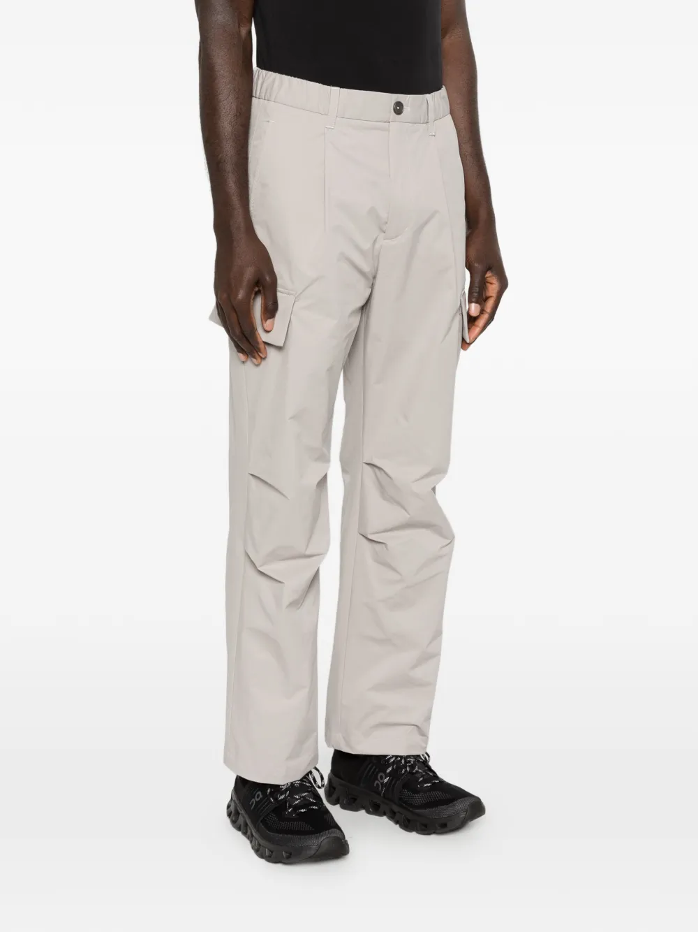Herno Broek met elastische taille Grijs