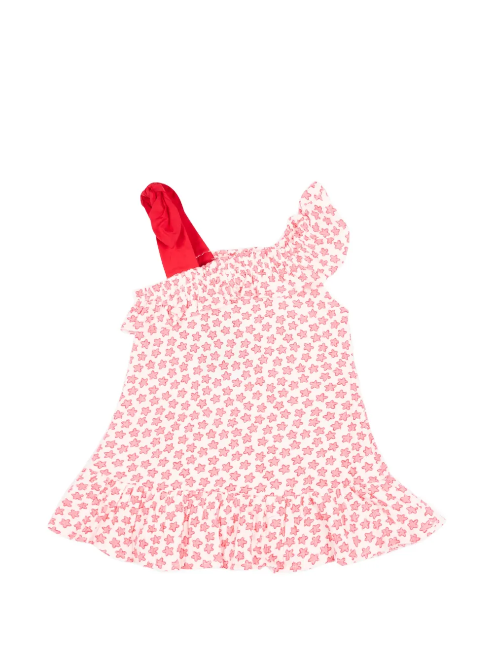 Mayoral Bambula mini-jurk met sterrenprint en ruches Rood