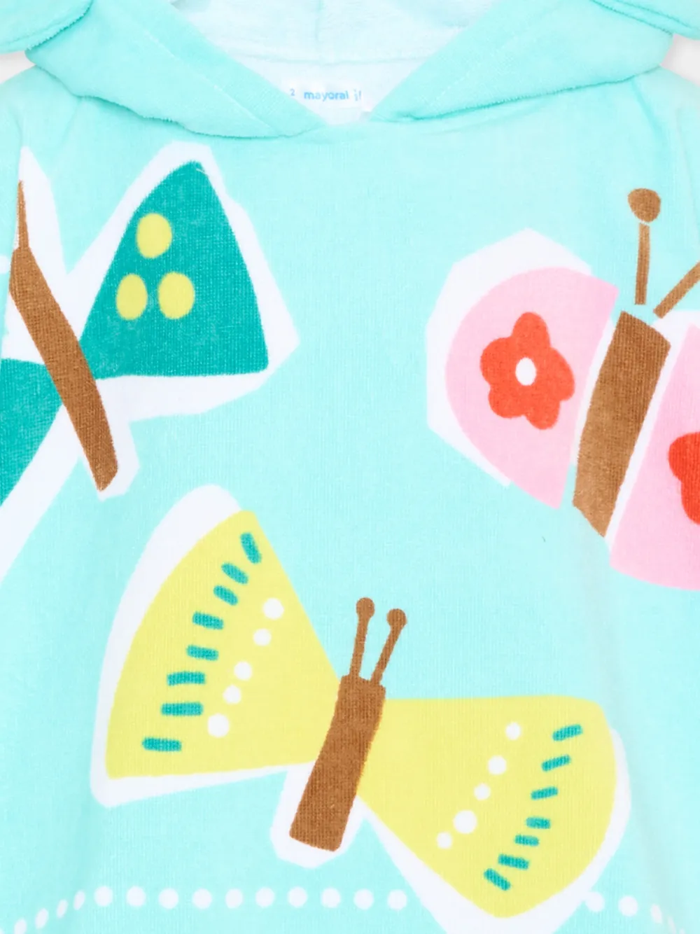 Mayoral Badjas met vlinder en capuchon Blauw