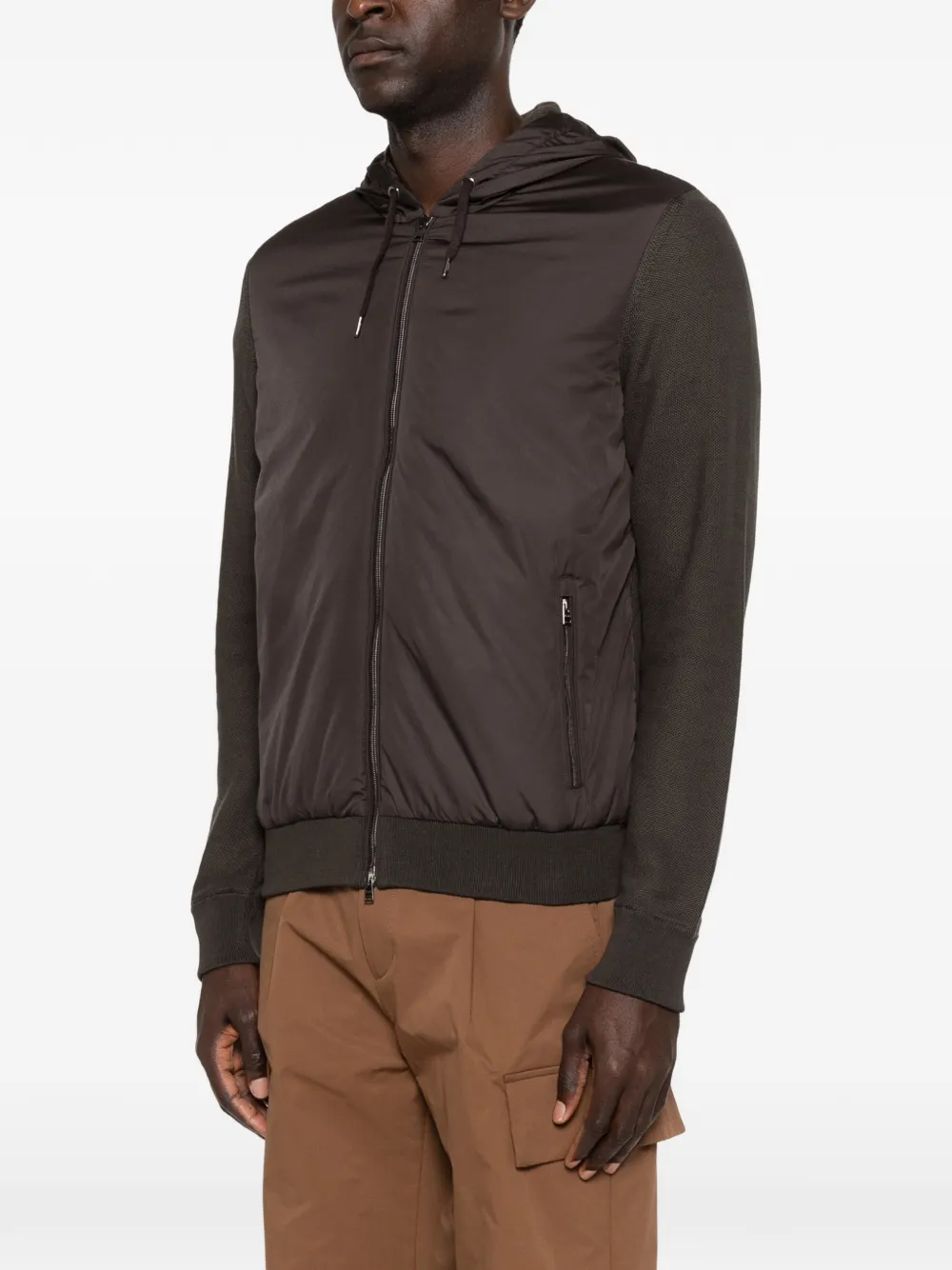  Herno Zip-up Hooded Jacket - Brown 