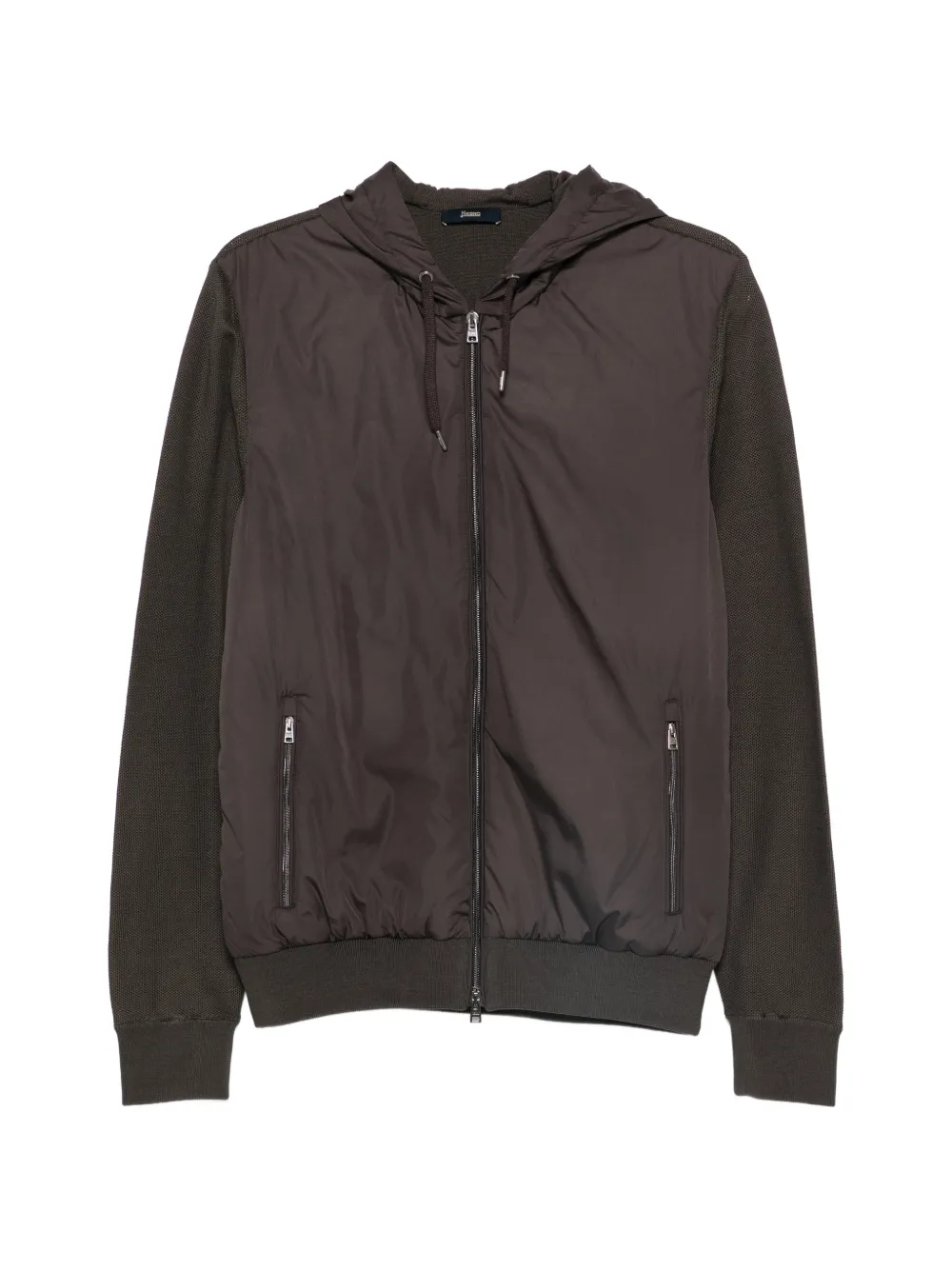 Herno zip-up hooded jacket - Marrone