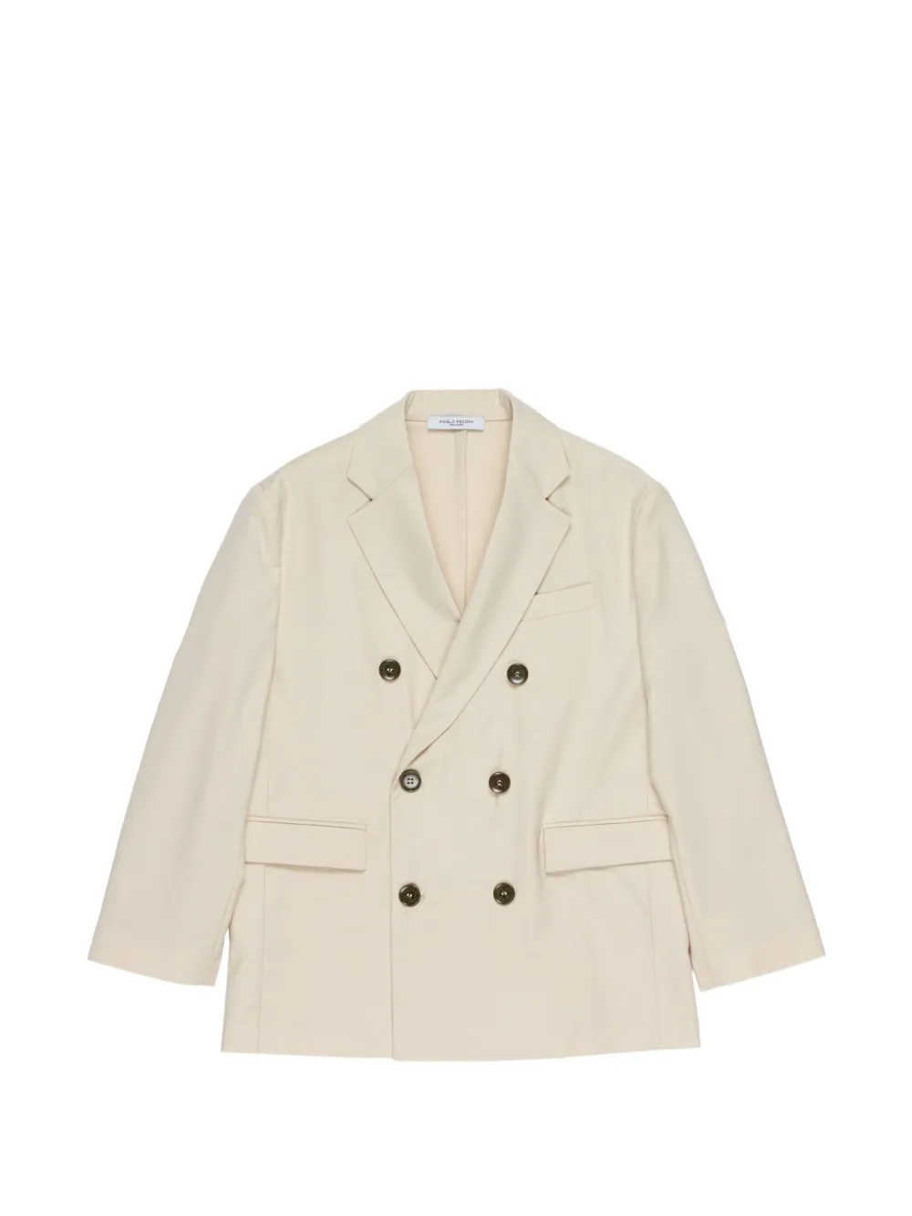 Paolo Pecora Kids double-breasted blazer - Toni neutri