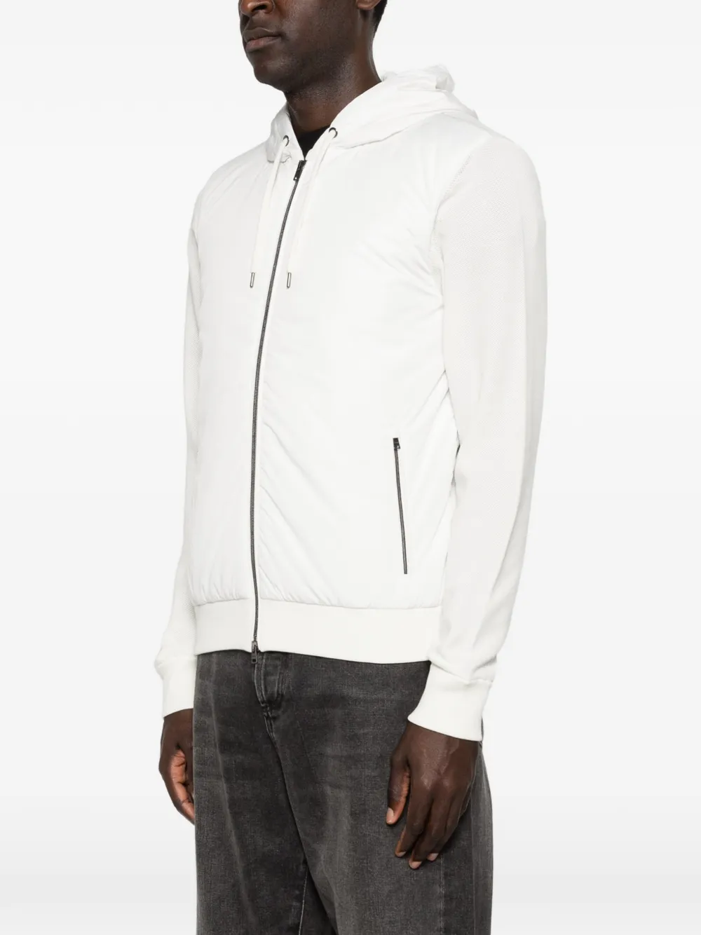 Herno Hoodie met rits Wit